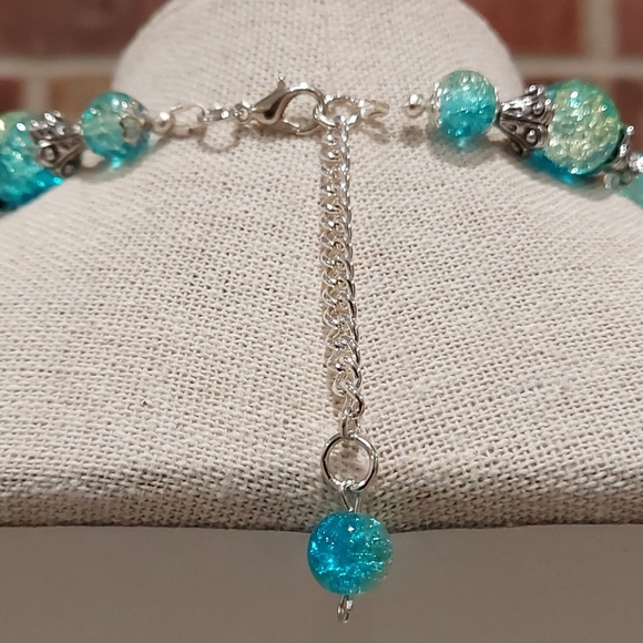 Blue and Green Crystal Necklace - Picture 8 of 10